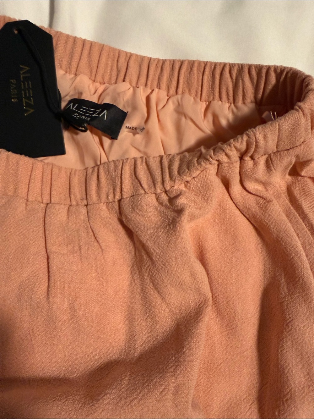 ALEEZA Paris Blush Pink NWT skirt M (look at callout regarding twisted waist) - Picture 4 of 6